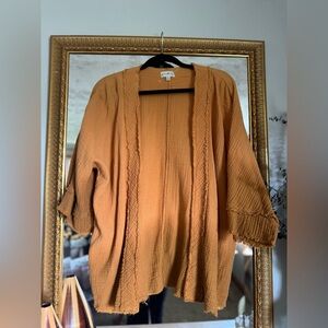 Wonderly Women's Mustard Open Thin Cardigan